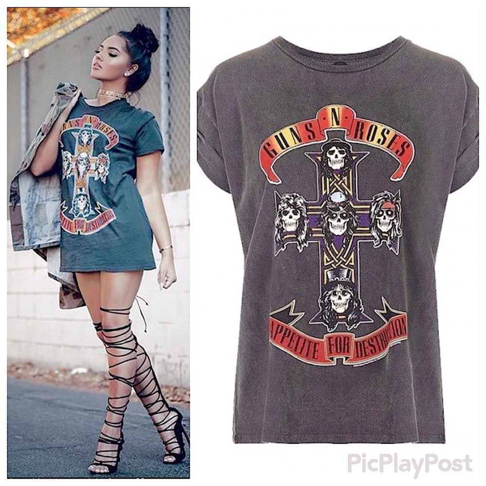 OFFICIALLY LICENSED GUNS & ROSES One of a Kind Tee GRAY APPETITE FOR DESTRUCTION